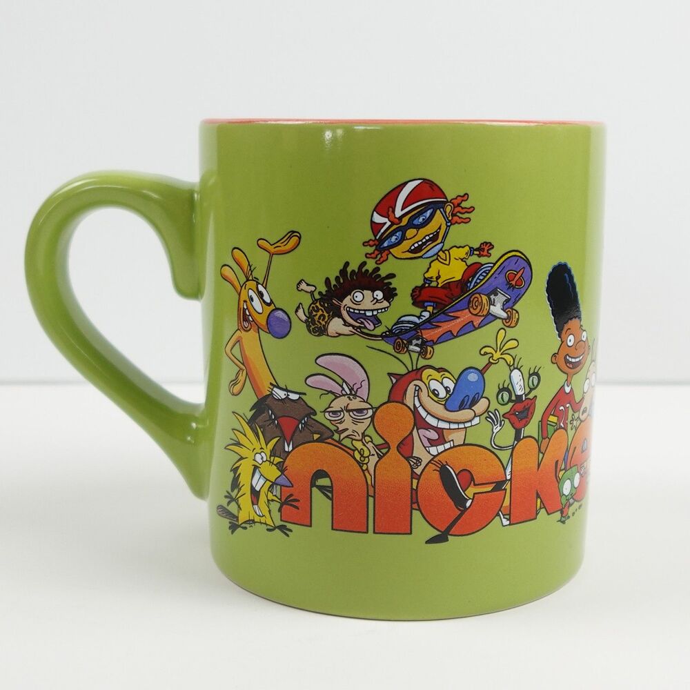Nickelodeon 14 oz Mug Silver Buffalo All Star Characters Rugrats Hey Arnold